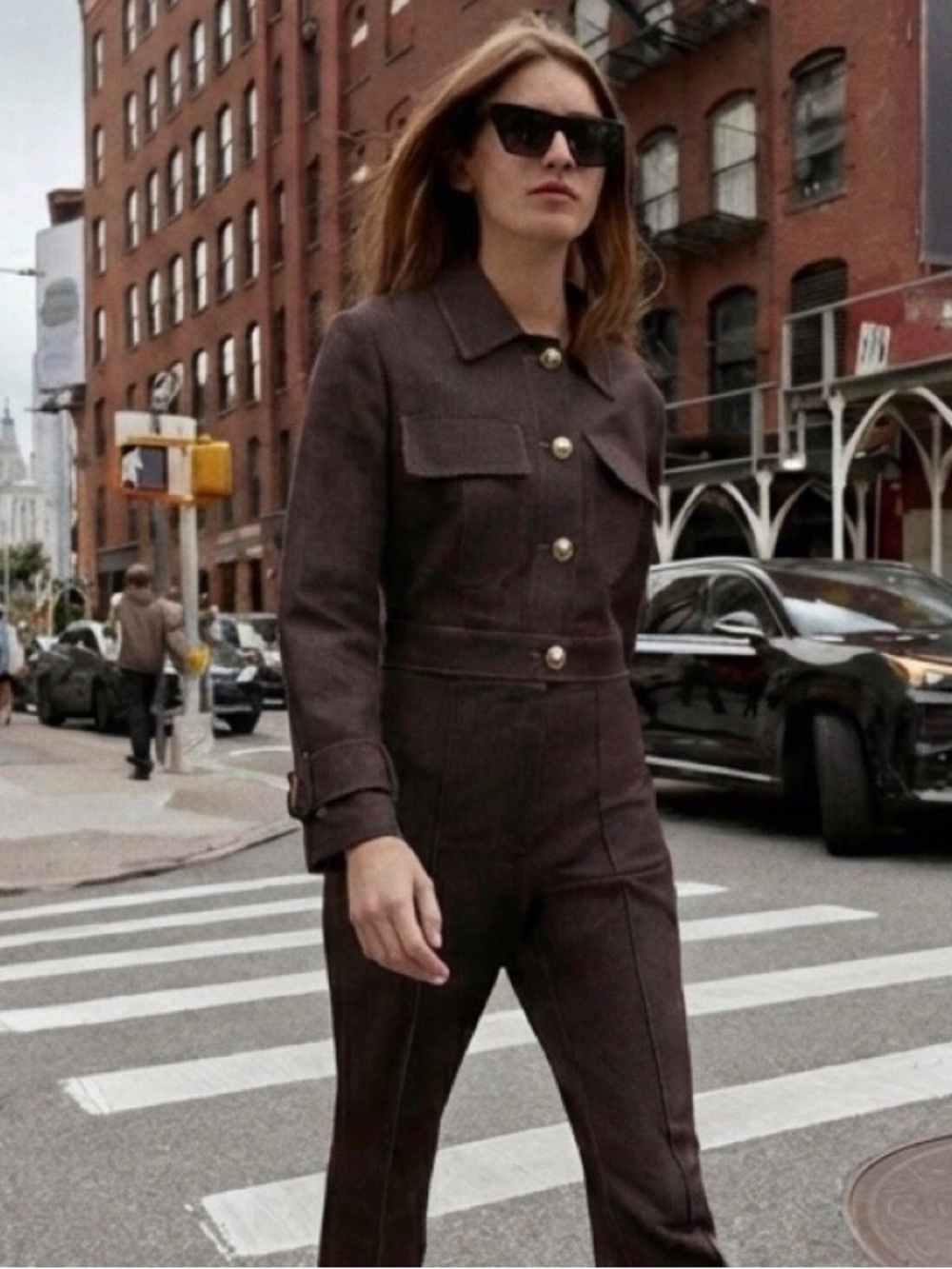 Zara Brown Cropped Jacket